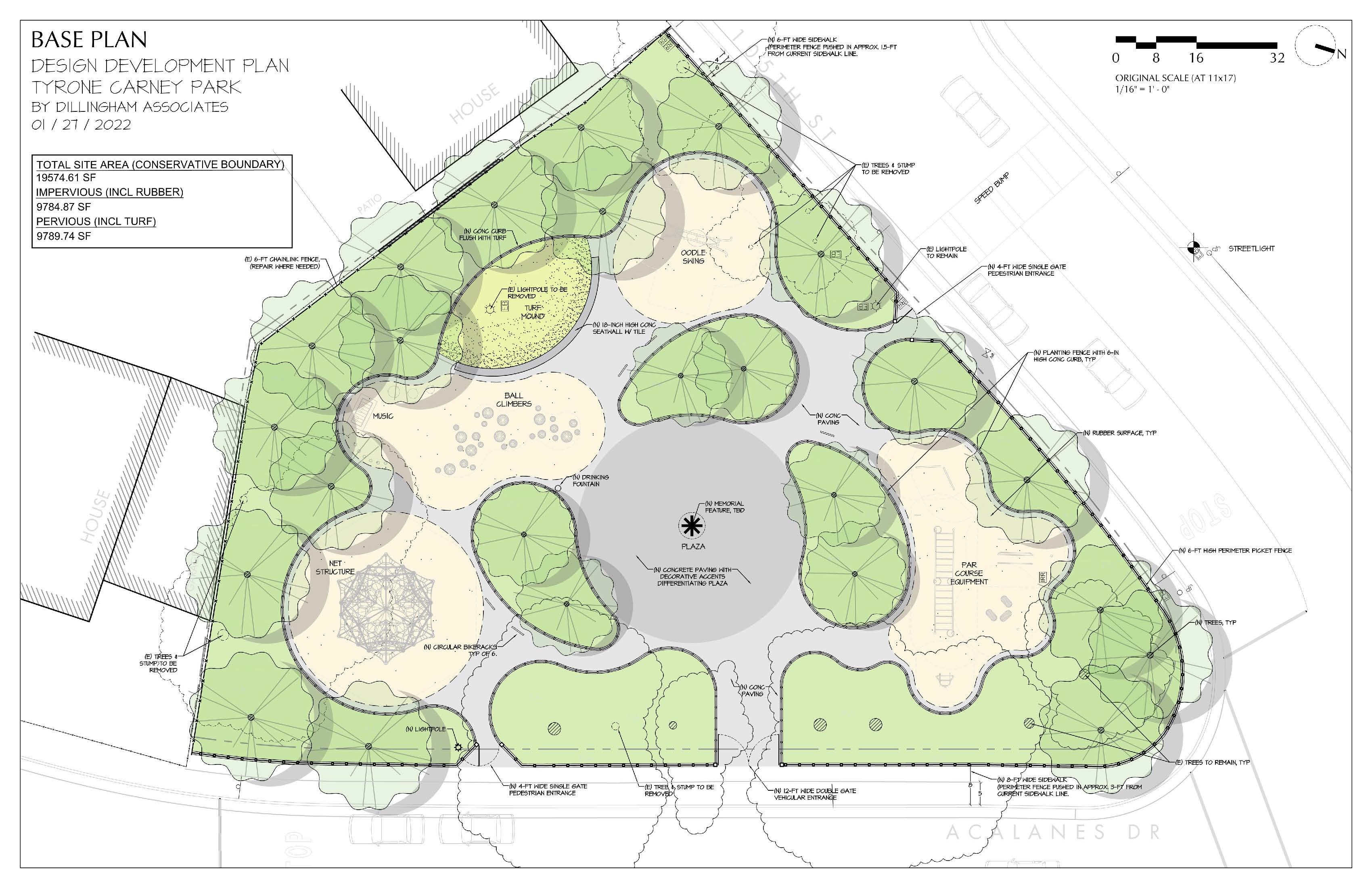 Tyrone Carney Park Site Plan 2022