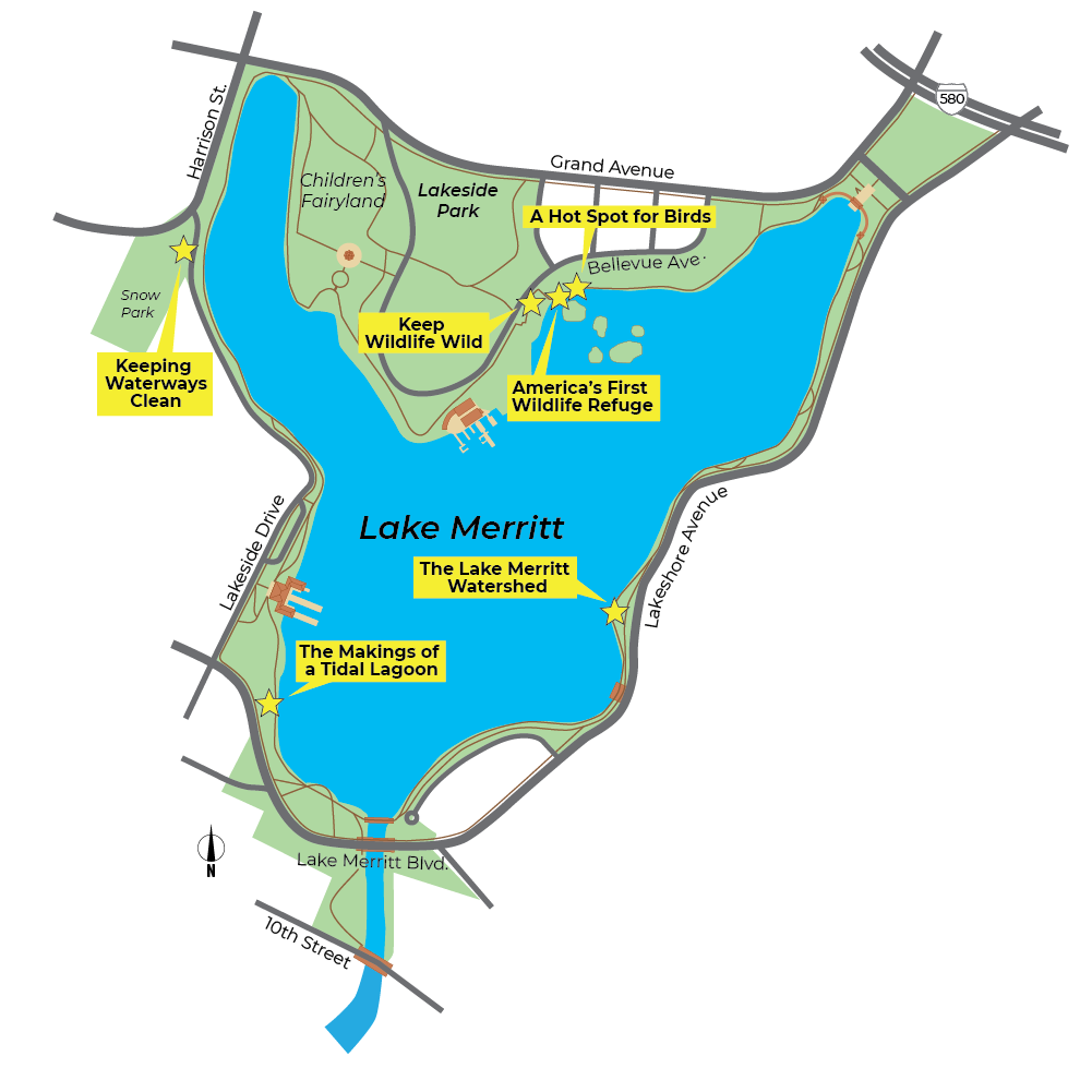 Map of Lake Merritt