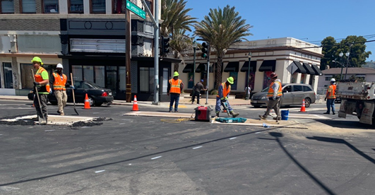 Steel Plate Installation at Foothill and Seminary