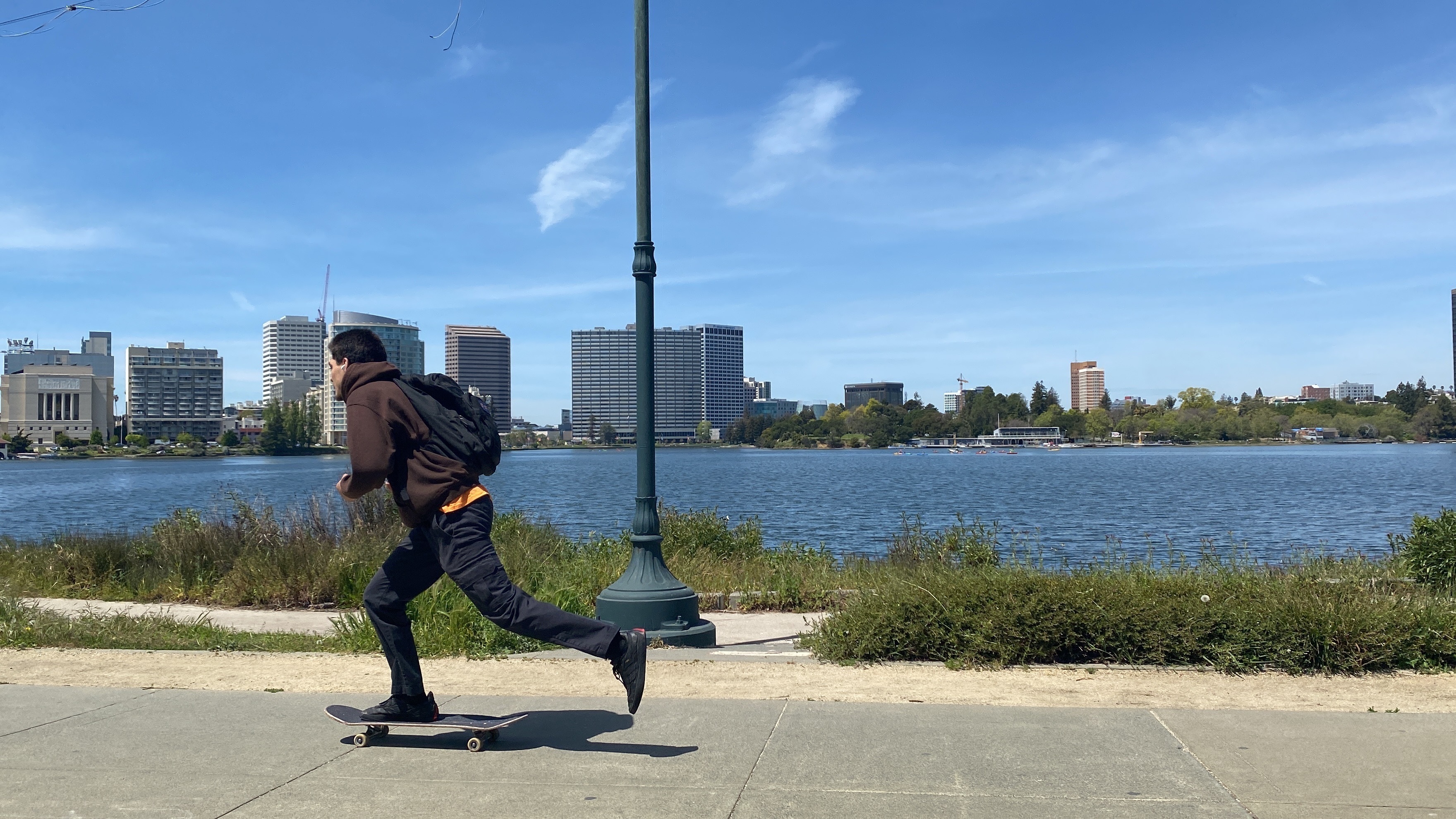 Skateboarder at Lake Merritt