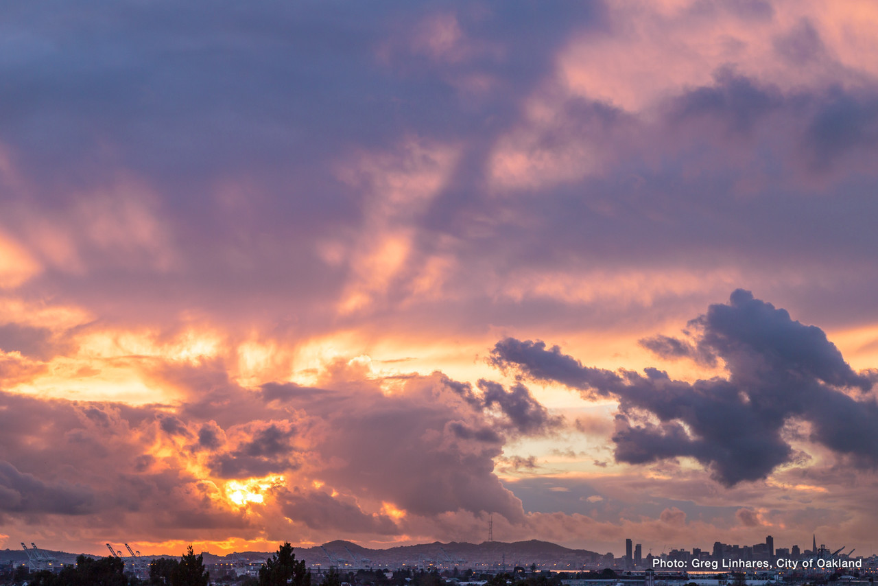 Oakland Sunset After The Storm X2
