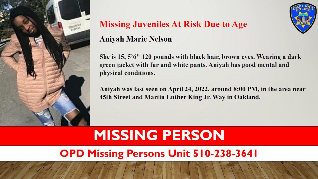 Photo of: Missing Person Aniyah Marie Nelson