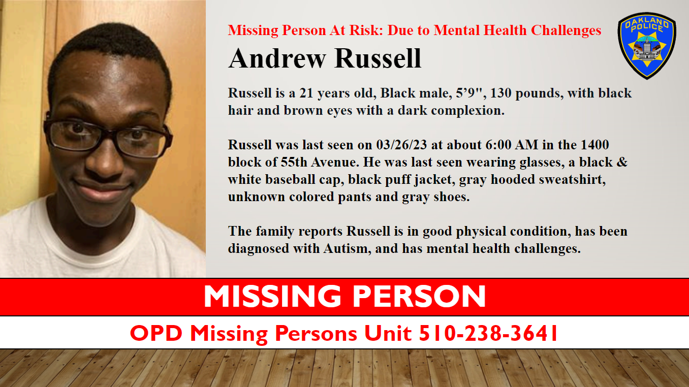 Photo of Andrew Russell who is a missing person