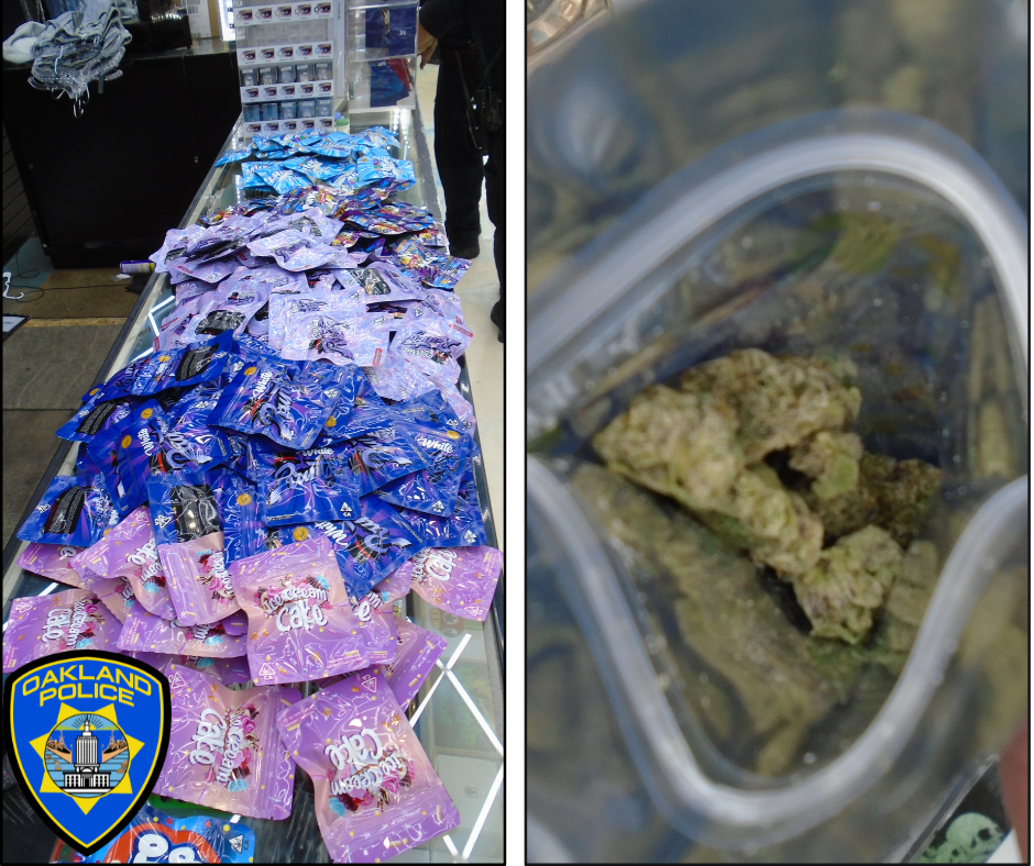 marijuana and packages of adulterated food items