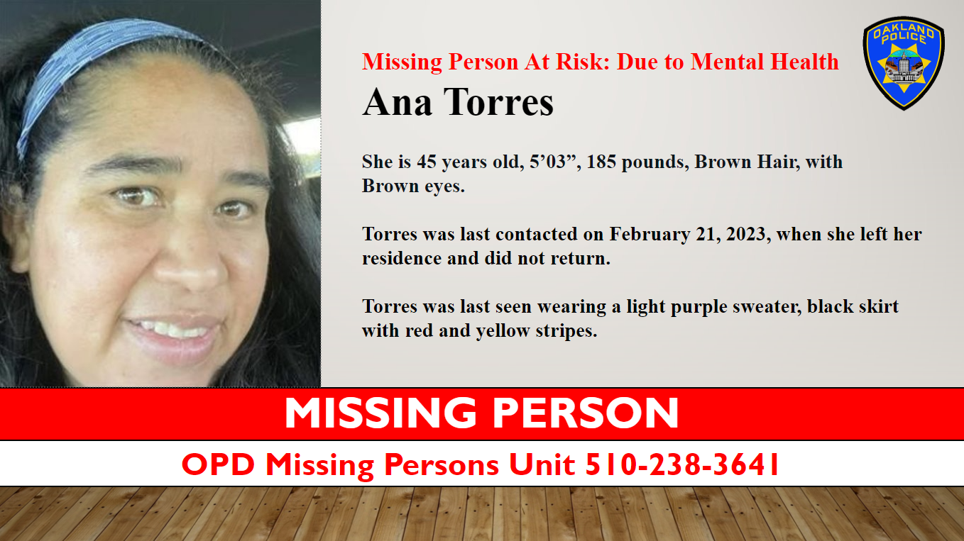 Photo of Missing Person Ana Torres