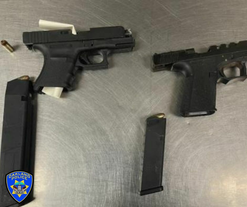 Two firearms recovered during an auto  burglary suppression