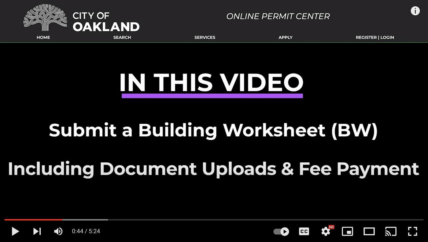This image is a snapshot of the building worksheet video tutorial.