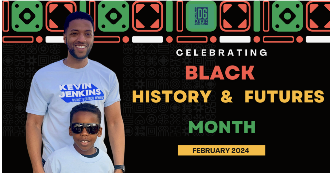 Council member Jenkins and his son for Black History and Futures Month