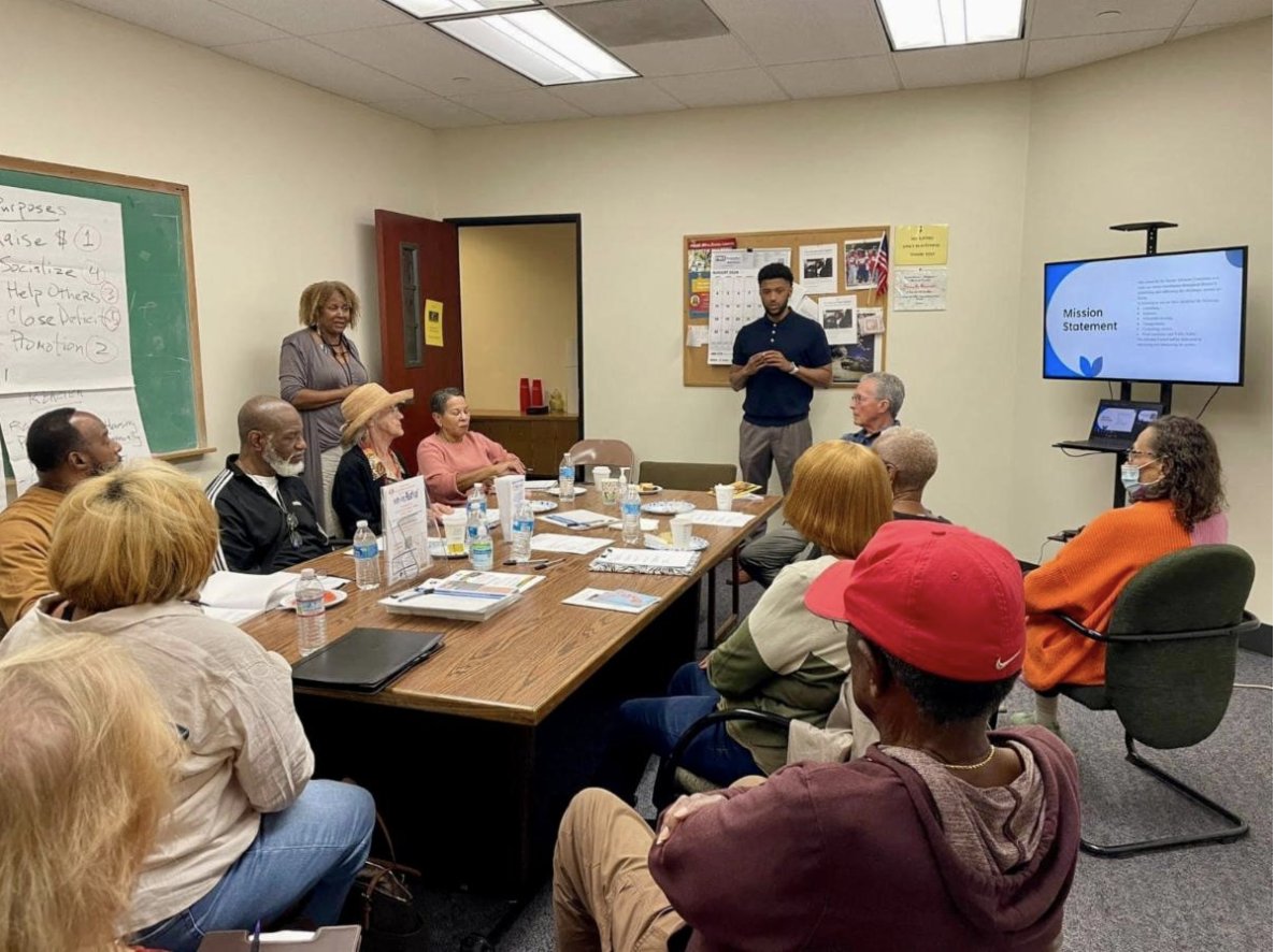 Council member Jenkins speaking with his Senior Advisory Council