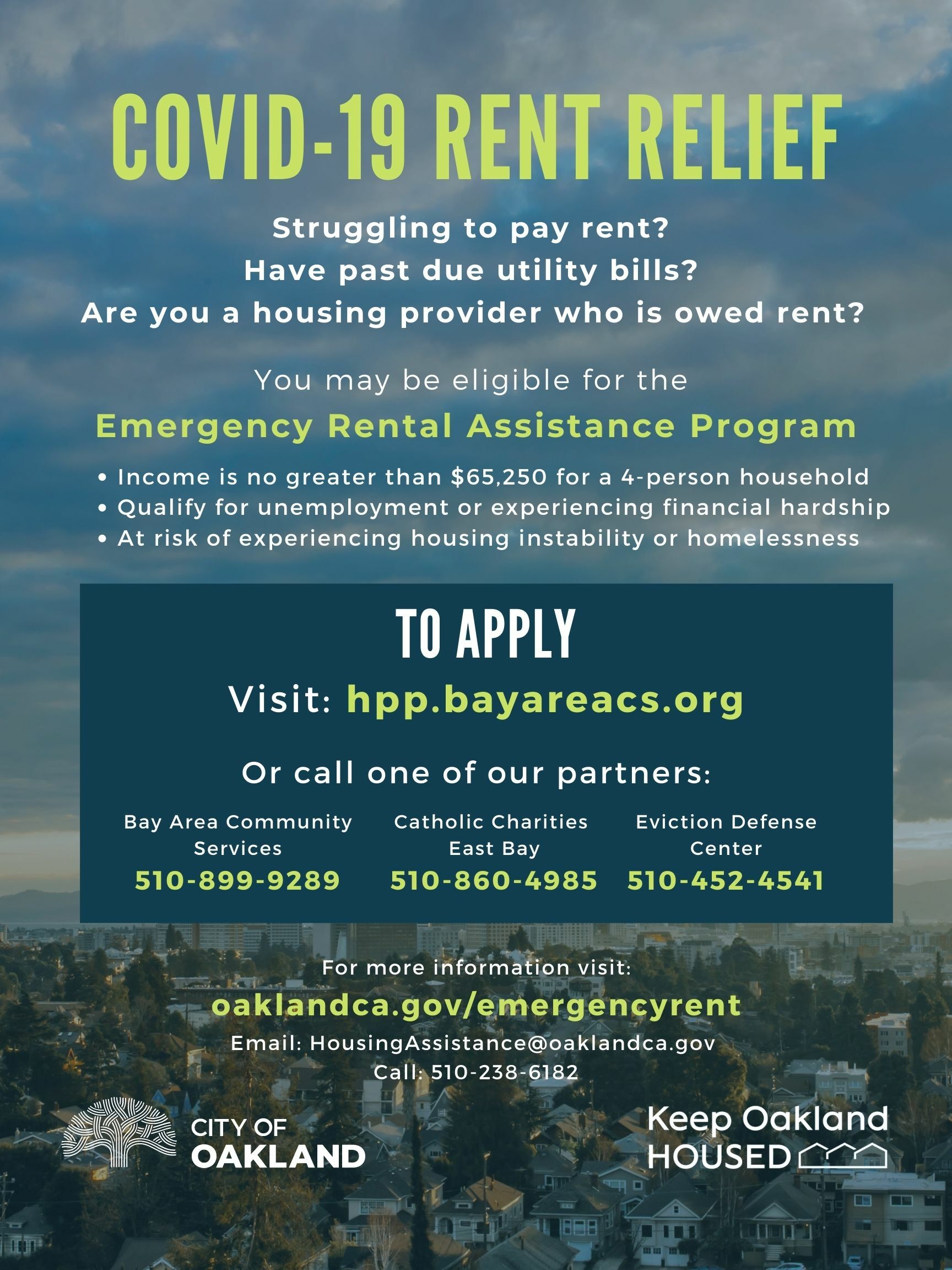 Flyer for Emergency Rent Program