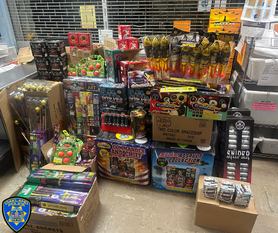 more than 500 pounds of recovered fireworks