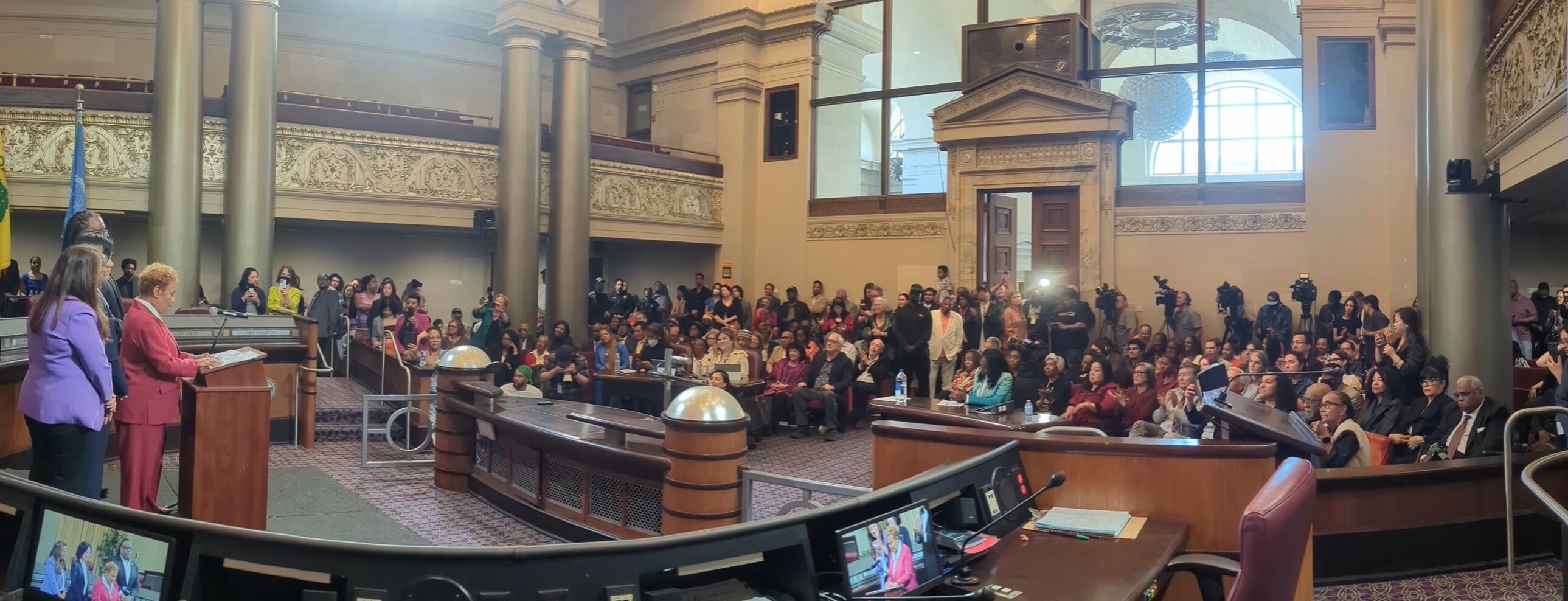 Mayor Barbara Lee is sworn into office at City Hall