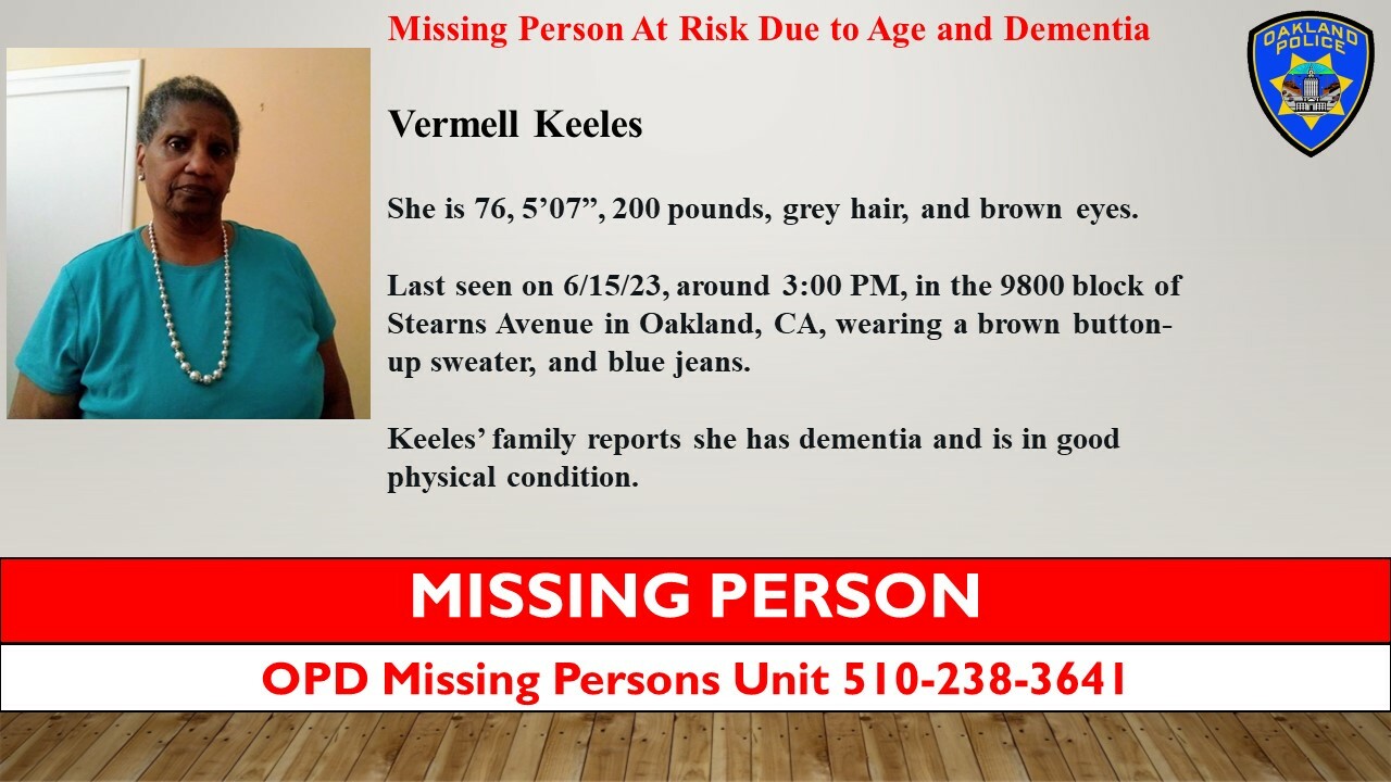 Missing Person Vermell Keeles