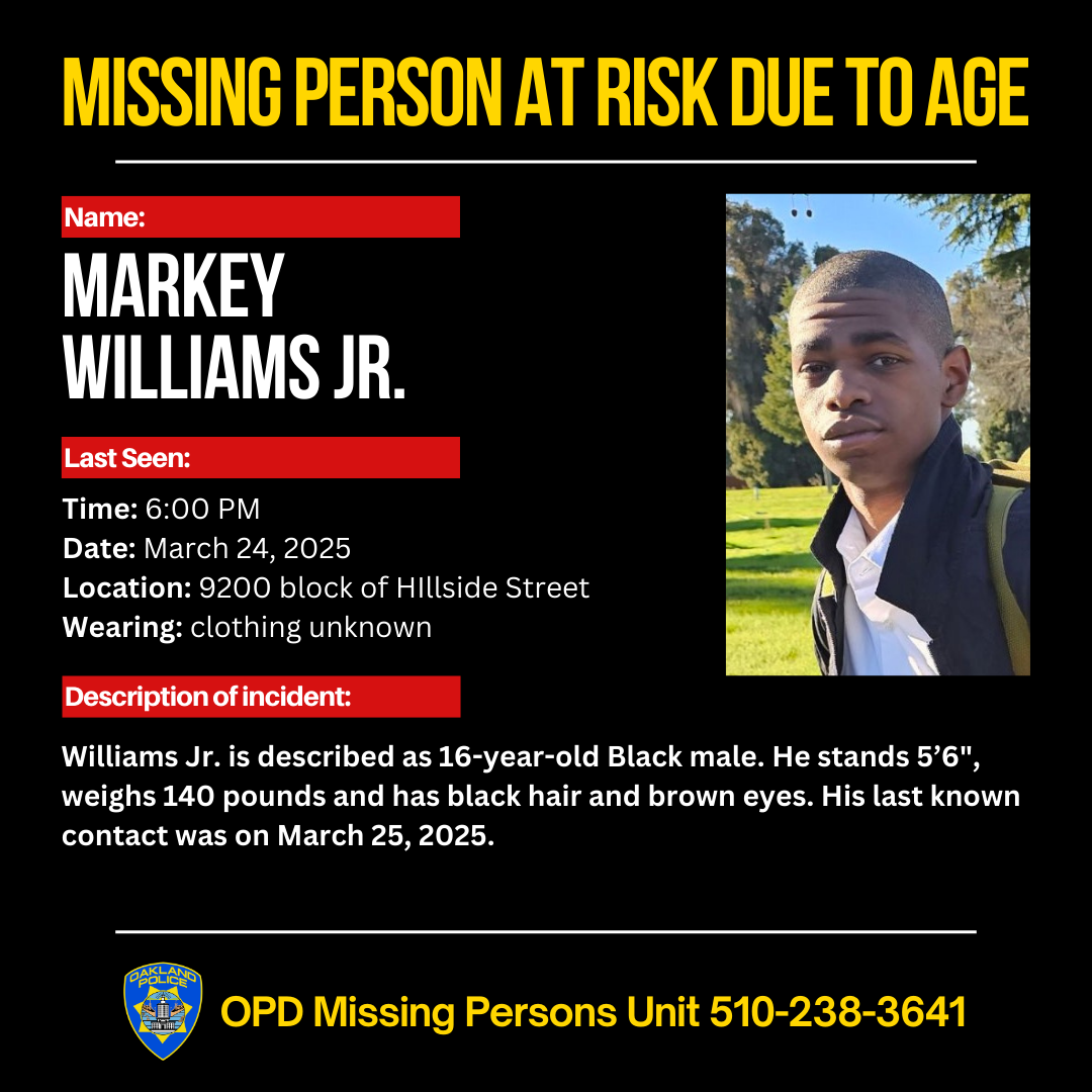 Photo of Missing Person Markey Williams Jr