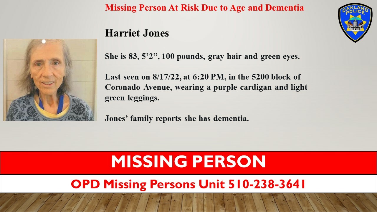 Photo of Missing Person Harriet Jones