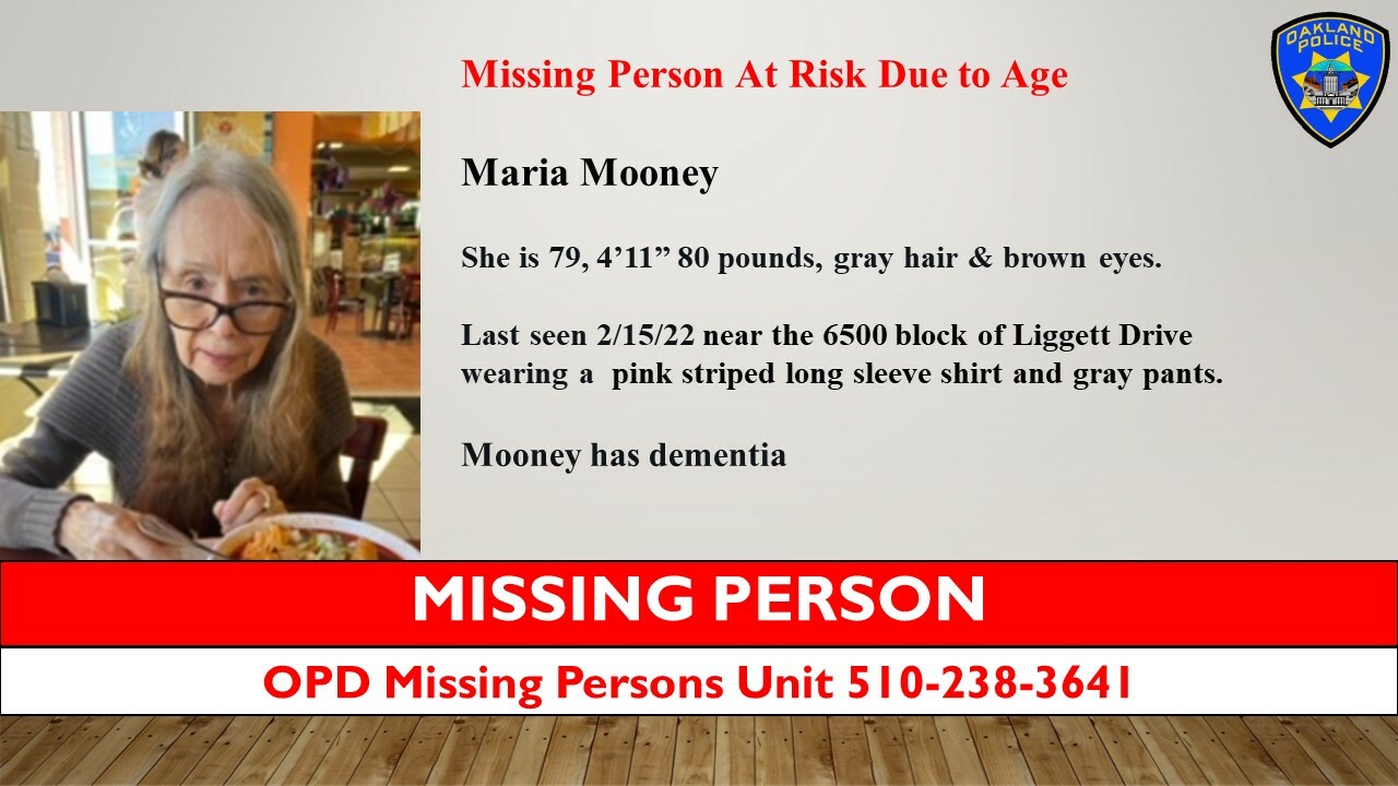 Photo of Missing Person Maria Mooney