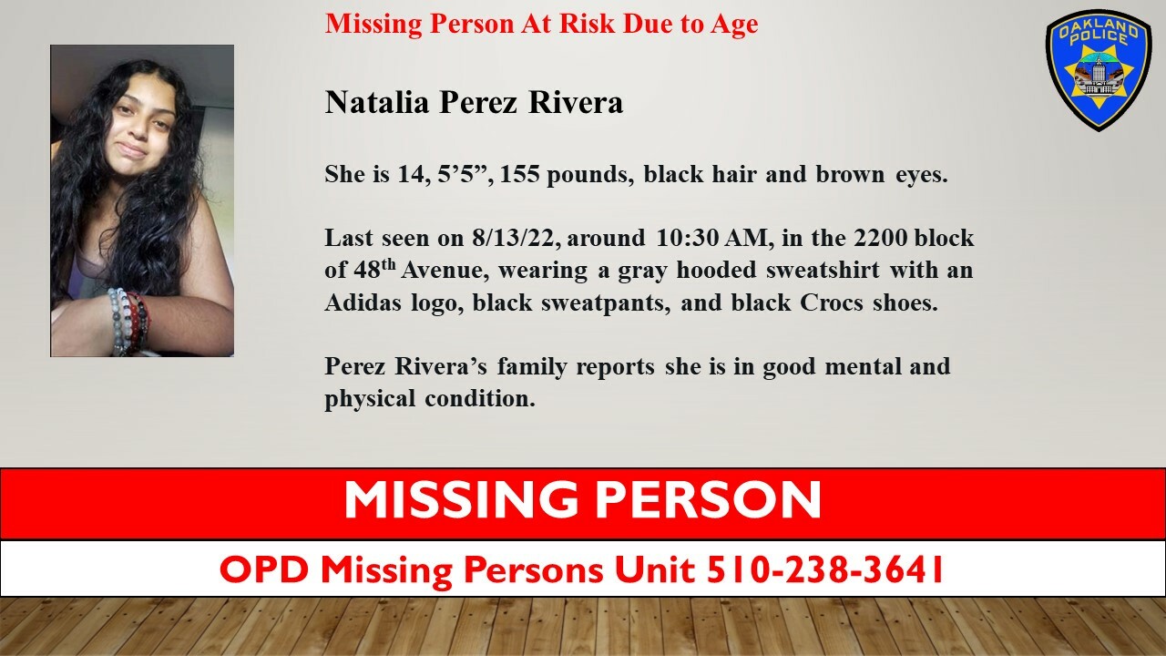 Photo of Missing Person Natalia Perez Rivera