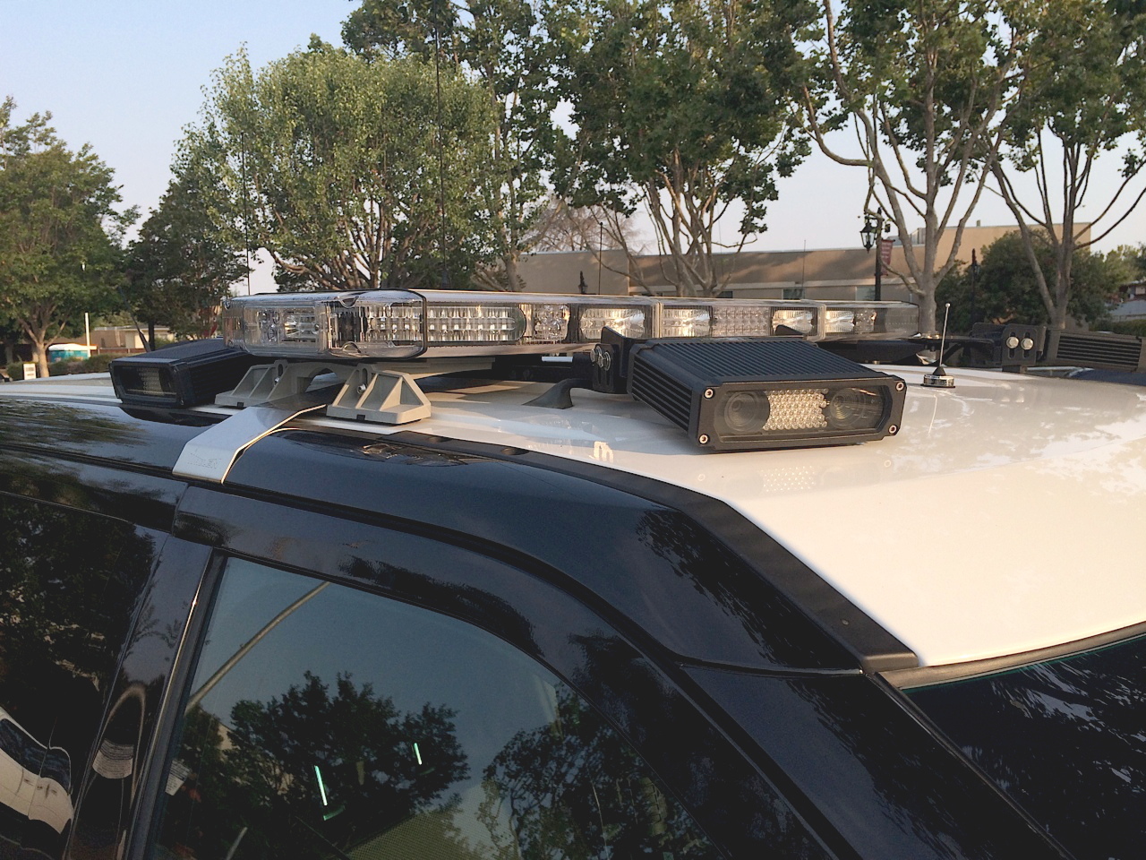 Top of police car with APLR scanner