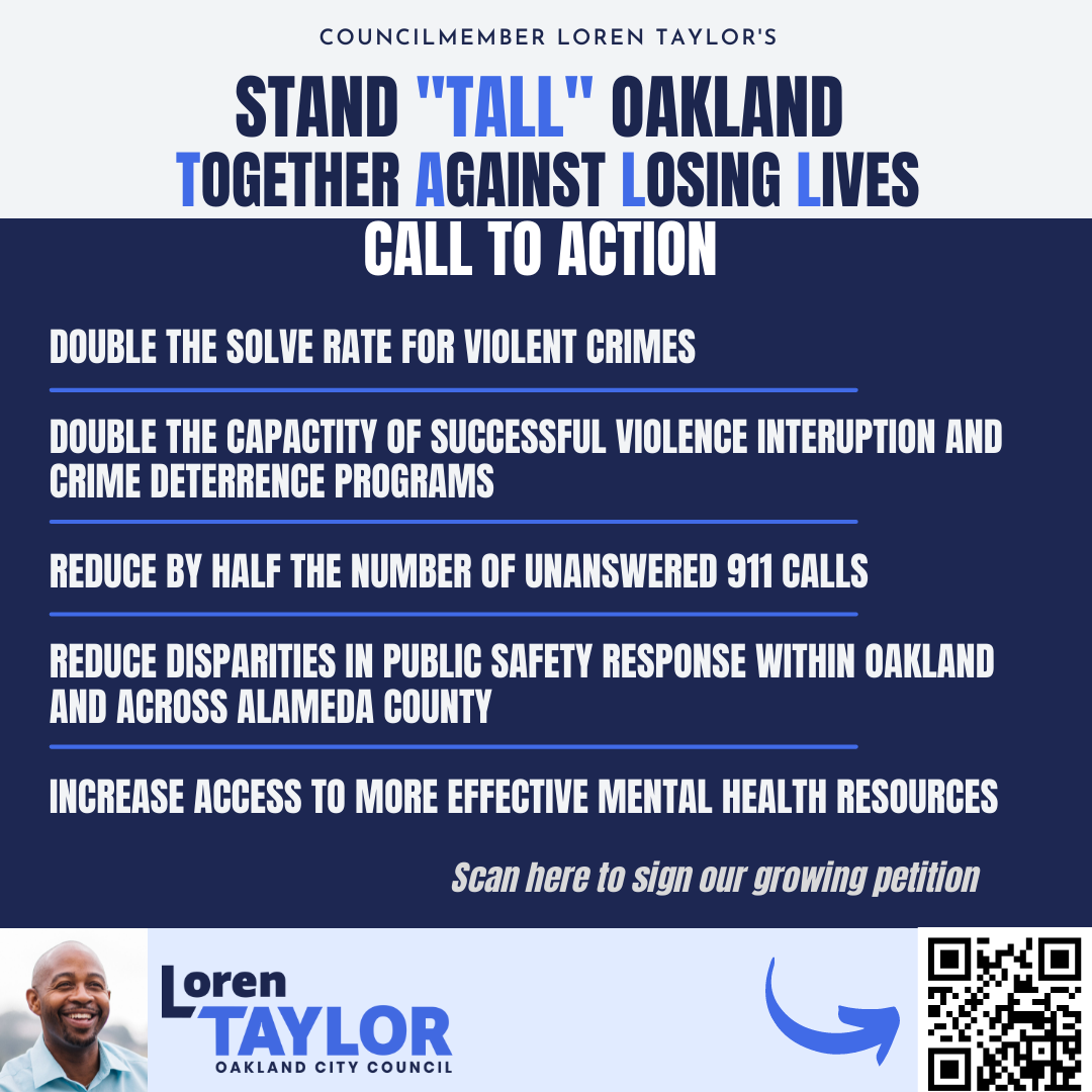 Councilmember Loren Taylor's Stand TALL Call to Action