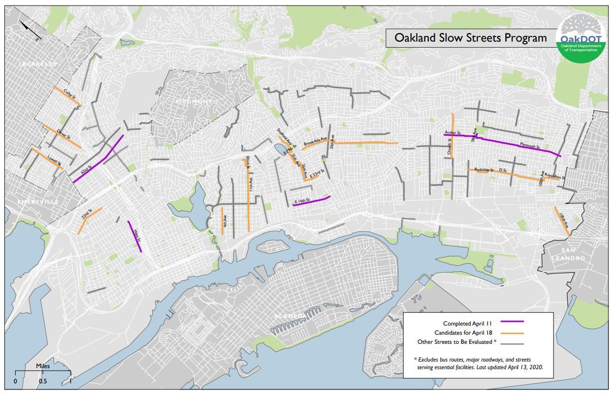 Oakland Slow Streets Map City Of Oakland | City Of Oakland Seeks Community Feedback On…