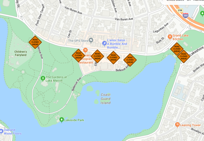 Temporary road closures for lakefest 2024