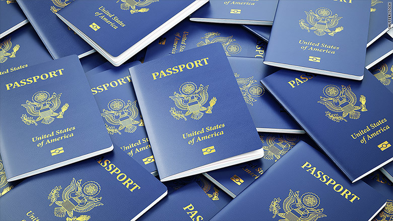 picture of multiple passports over laid on each other