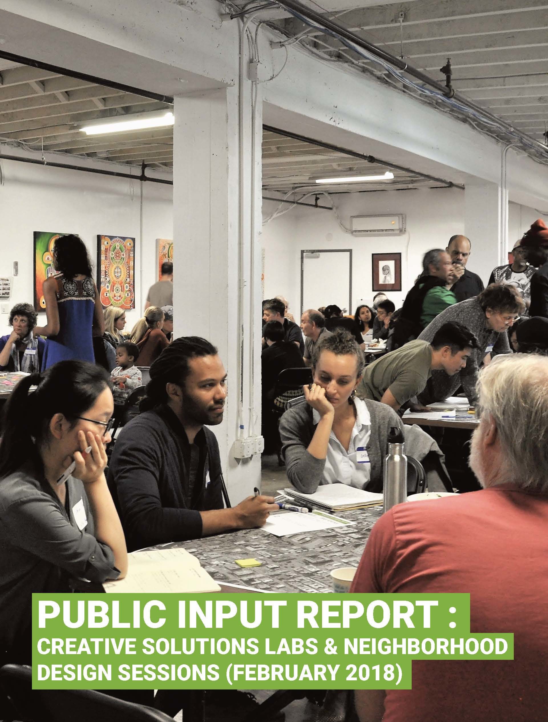 Public input report cover
