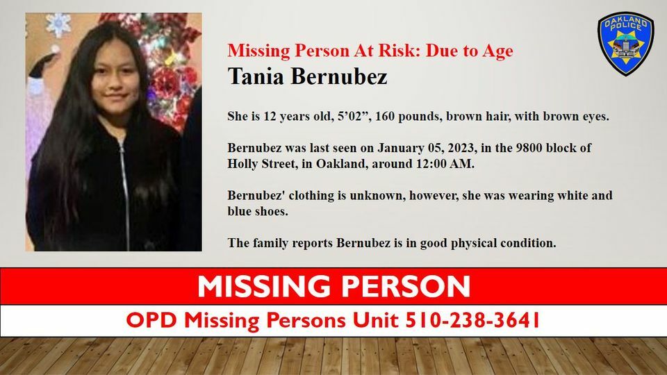Photo of Tania Bernubez who is a missing person